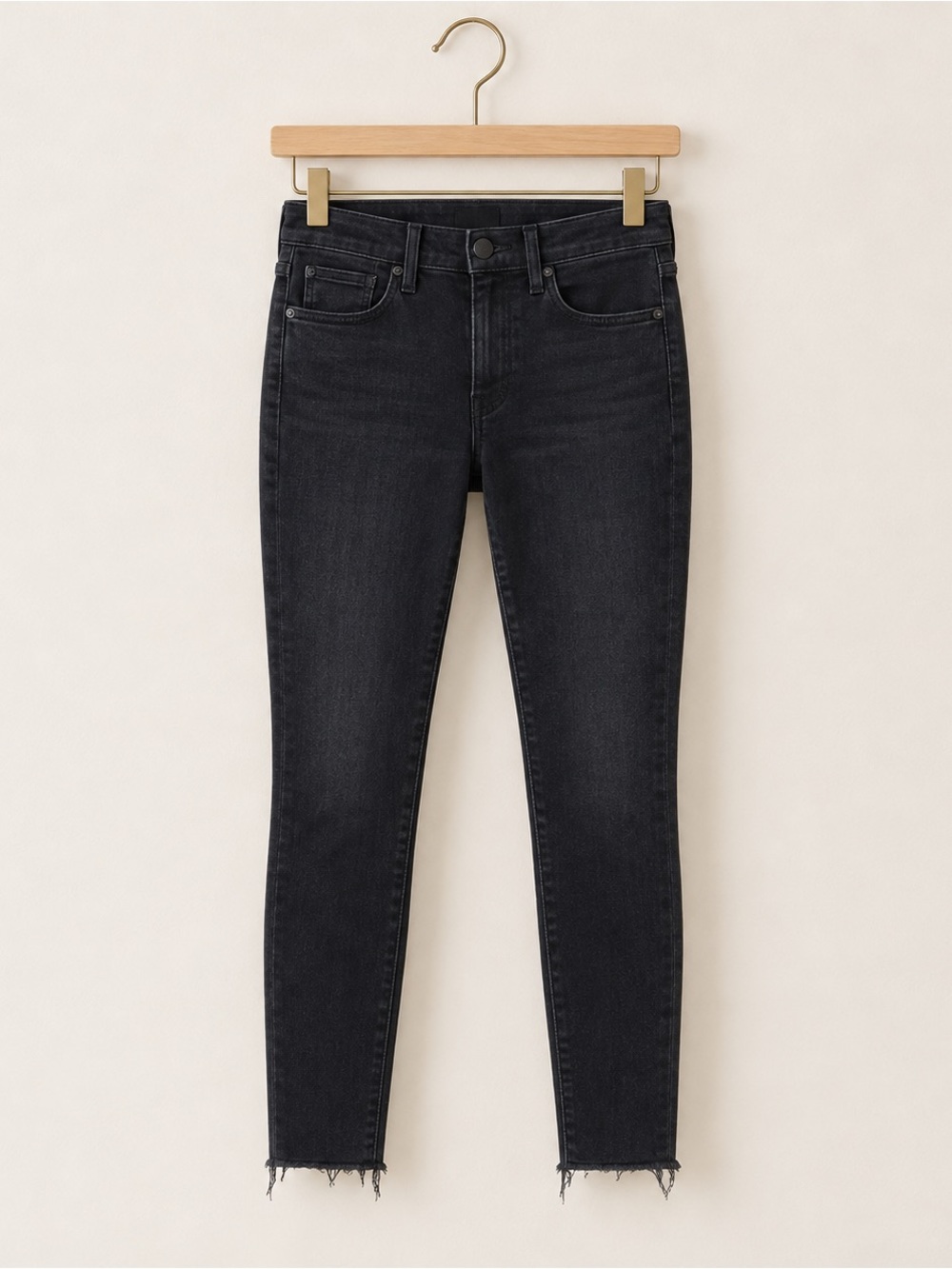 MOTHER Looker Ankle Fray Blackbird Jeans Sz 29 EUC